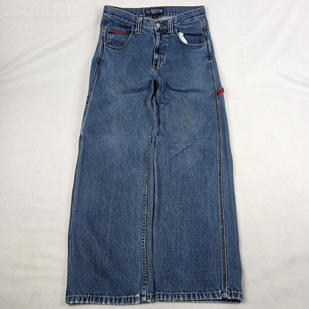 Vintage Y2k US Polo Assn Baggy Jeans Mens 32x32 Blue Carpenter Skater Grunge
